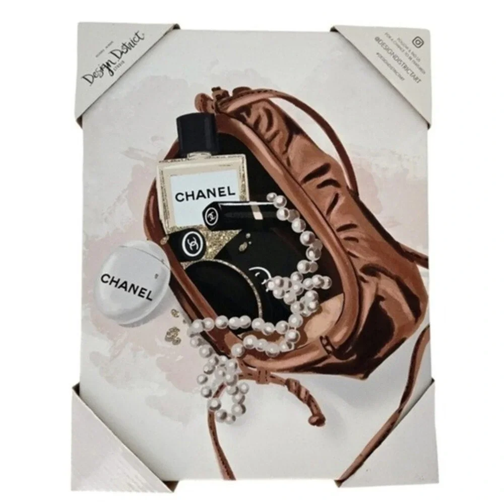 NWT Design District Luxury Handbag Fashion & Beauty Makeup Canvas Wall Art 11x14